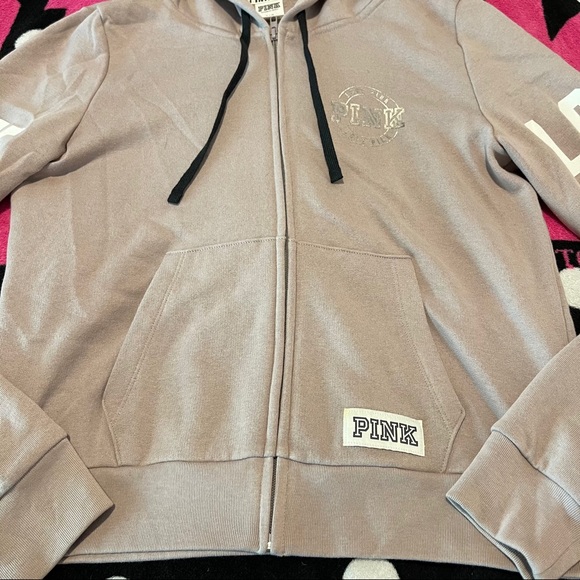 💕 VS PINK 💕 Hoodie Jacket Full Zip Large - Picture 3 of 11